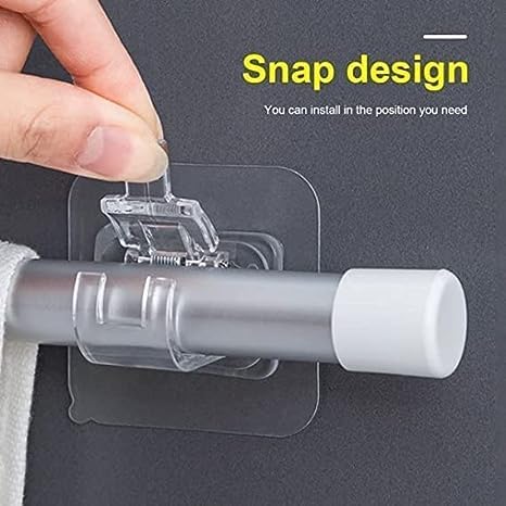 Drill Free Curtain Rod Holder - Self Adhesive Clip |🔥FLAT 50% SAVINGS🔥