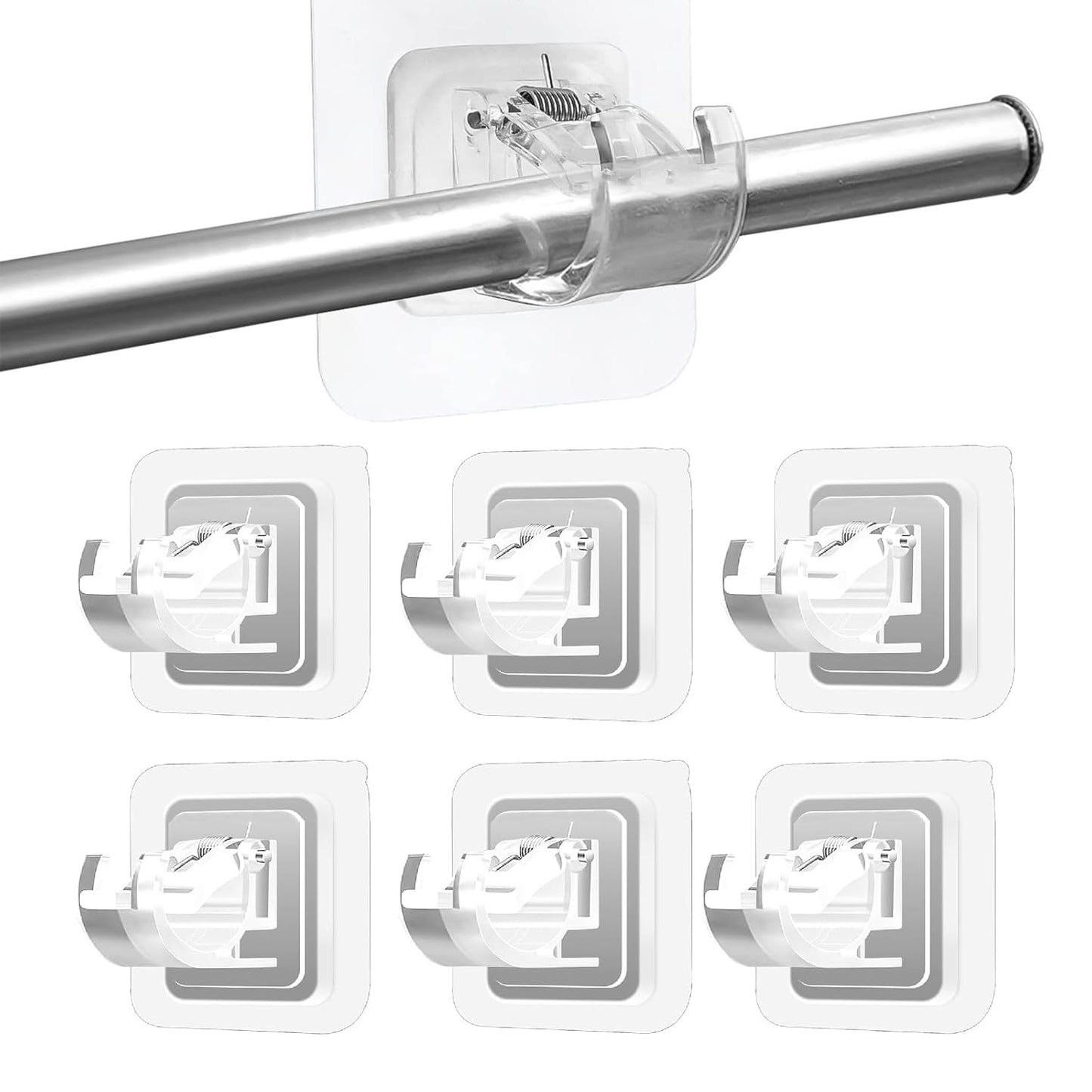 Drill Free Curtain Rod Holder - Self Adhesive Clip |🔥FLAT 50% SAVINGS🔥