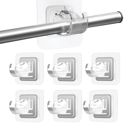 Drill Free Curtain Rod Holder - Self Adhesive Clip |🔥FLAT 50% SAVINGS🔥