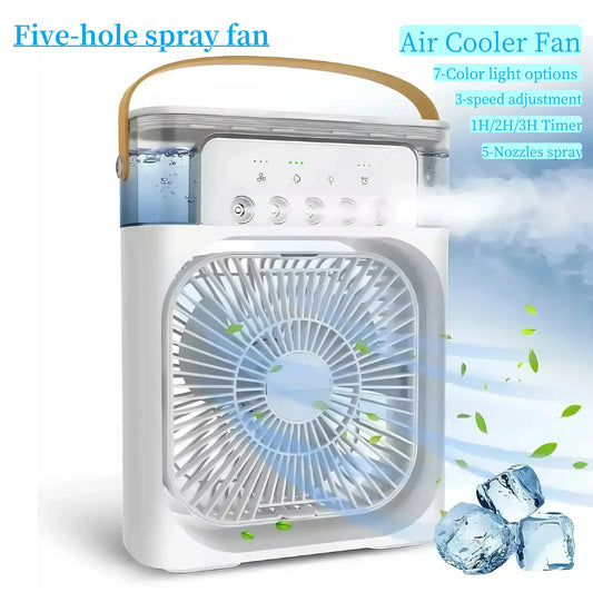 3-in-1 Portable Air Cooler with LED Night Light & Humidifier
